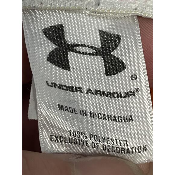 Under Armour Shorts Womens Small Pink Orange HeatGear Mesh Running Athletic - Picture 6 of 9